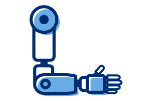 icon of a robotic arm 